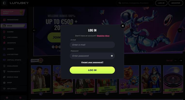 lunabet Gameplay